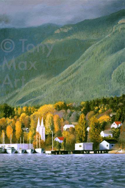 Autumn Contrasts - North Vancouver Art Print by artist Tony Max