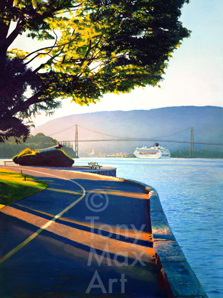 "Evening Departure" - Stanley Park - Vancouver art prints by Canadian artist Tony Max