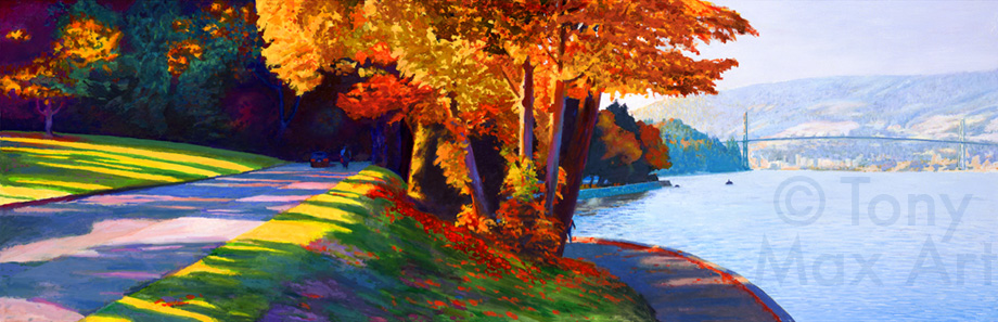 High Road, Low Road - Stanley Park -  Vancouver art prints  by renowned artist Tony Max