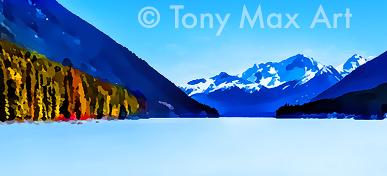 "Mountain 117" – British Columbia paintings by Tony Max artist