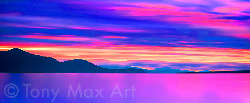 "West Coast – Illuminated – Panorama Extreme" -  British Columbia art prints by artist Tony Max