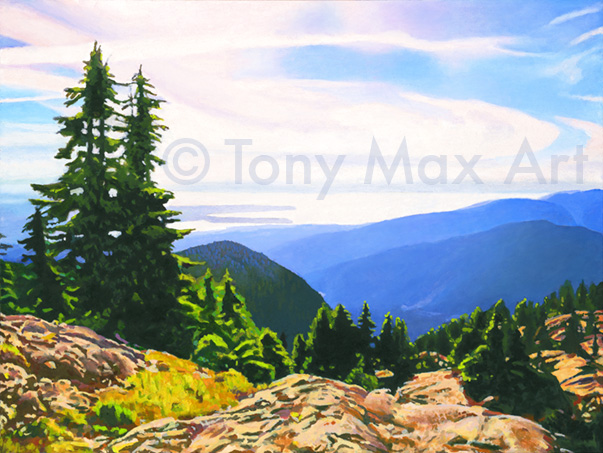 From Mount Seymour -  art prints by BC artist Tony Max