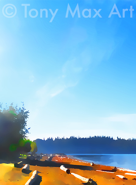 "Ambleside Beach – Close-up Vertical" - Vancouver art by artist Tony Max
