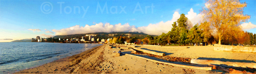 Ambleside Fall Scene - Vancouver art prints by Artist Tony Max