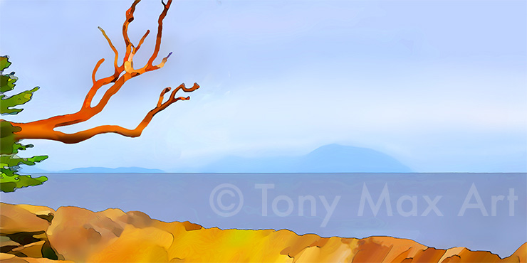 "Arbutus – Gray Day"  - BC art prints by artist Tony Max
