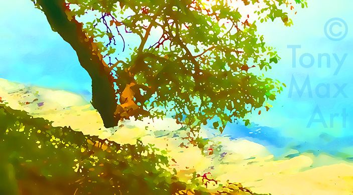 "Arbutus – Reaching for the LIght" – arbutus art by artist Tony Max