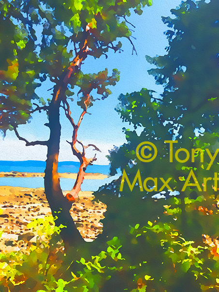 "Arbutus – Undergrowth" - arbutus art and BC art by painter Tony Max