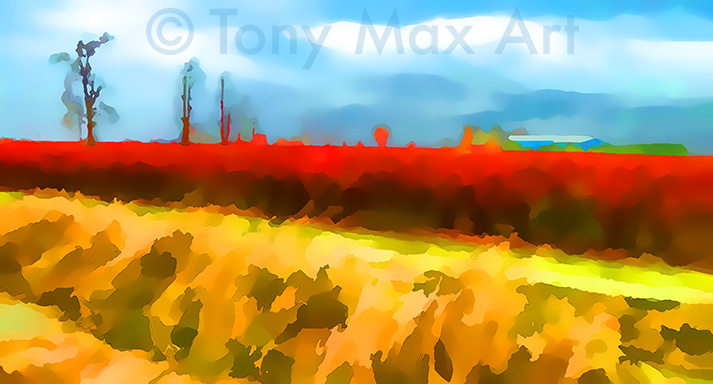 Blueberry Field in November (Short) – Fraser Valley art prins by Canadian artist Tony Max