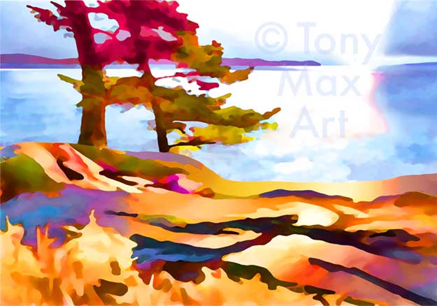 "British Columbia Oceanscape – Short" - B. C. art prints by artist Tony Max