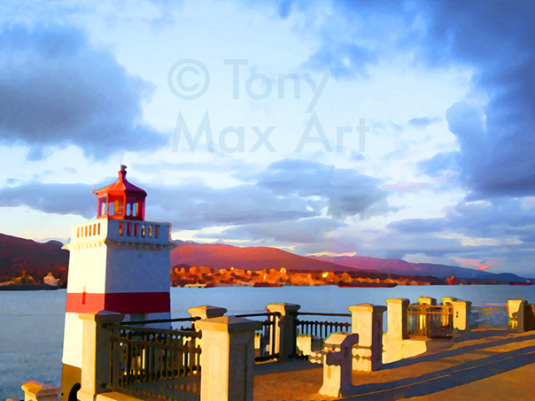 Brockton Point Lighthouse - Vancouver Art Print by Fine Artist Tony Max