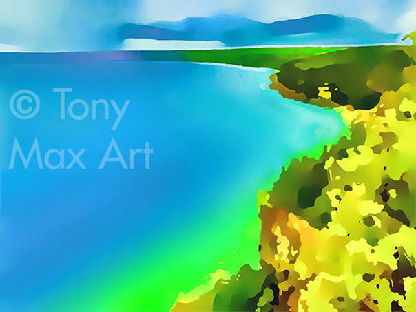 "Bruce Peninsula – Green Waterl" - Ontario landscape art by painter Tony Max