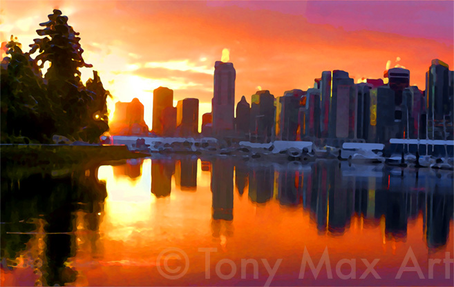 "False Creek 1 – Taller" - Tony Max Vancouver art prints