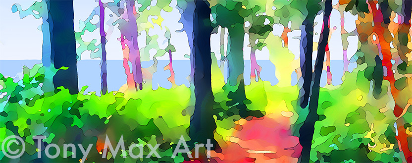 "Coastal Vista 10 – Panorama" – Canadian landscape art by painter Tony Max
