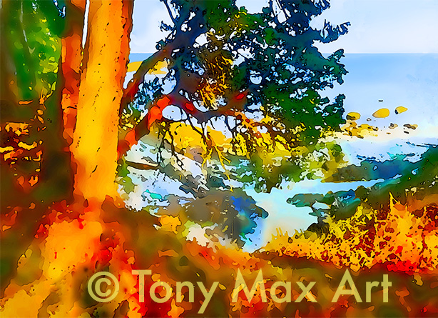 "Coastal Vista 11 – Horizontal" – British Columbia art by painter Tony Max