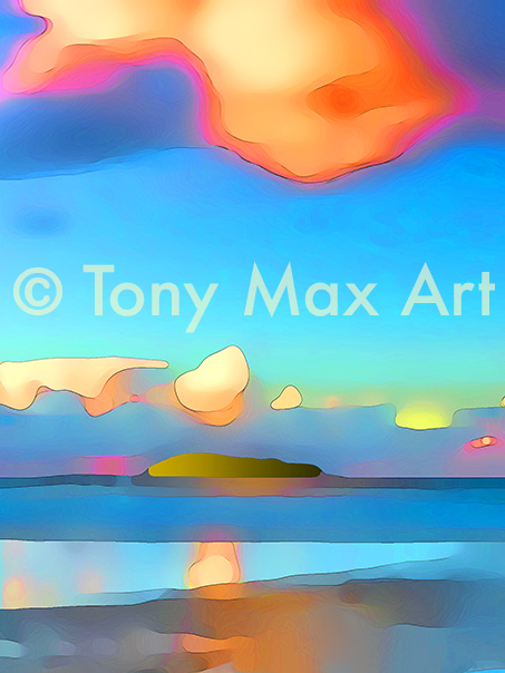 "Coastal Vista 111 – Vertical" – coastal British Columbia art by artist Tony Max