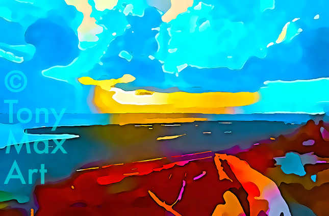 "Coastal Vista 121 &ndash; BC coastal art by painter Tony Max