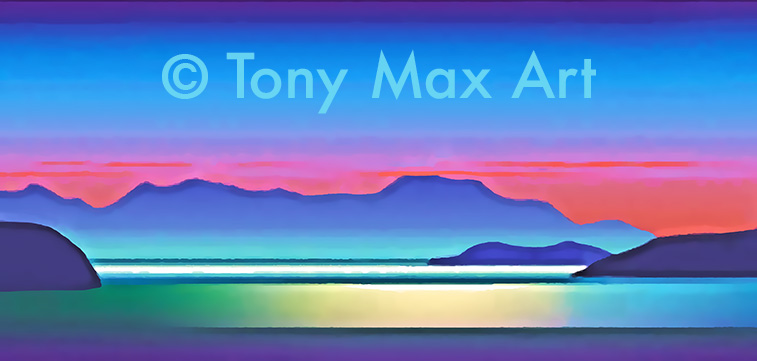 "Coastal Vista 228" - BC coast paintings by artist Tony Max