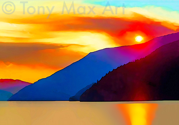 "Coastal Vista 17" – Canadian landscape art by Tony Max artist