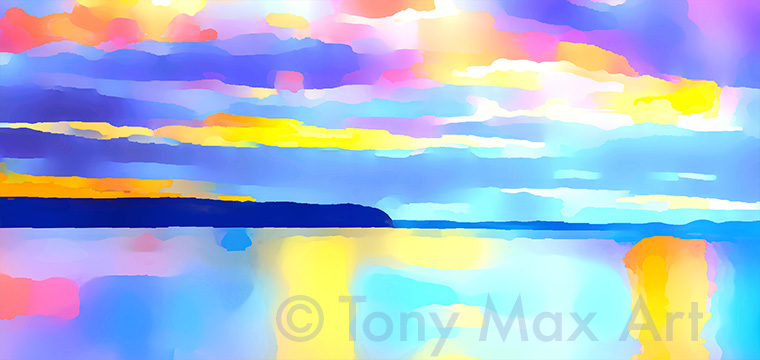 "Coastal Vista 18 – Horizontal Close-up" – British Columbia art prints by artist Tony Max