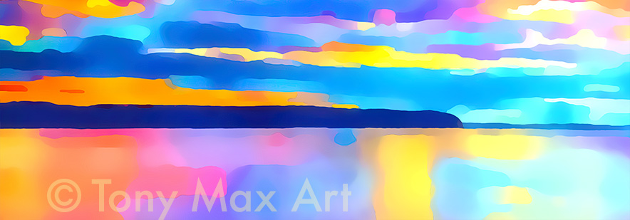 "Coastal Vista 18 – Long"  - Canadian marine art prints by artist Tony Max