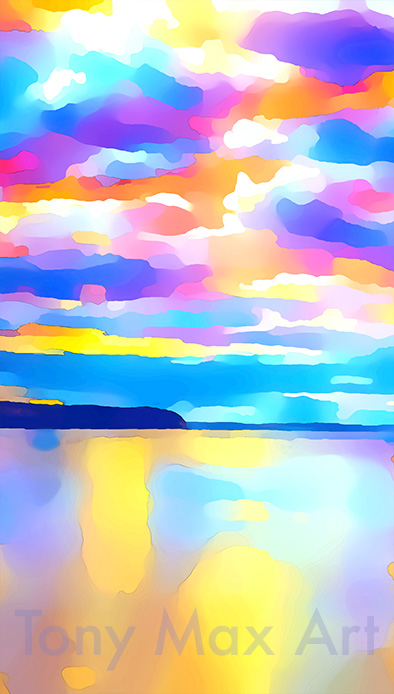 "Coastal Vista 18 – Very Vertical" – art by Canadian landscape artist Tony Max