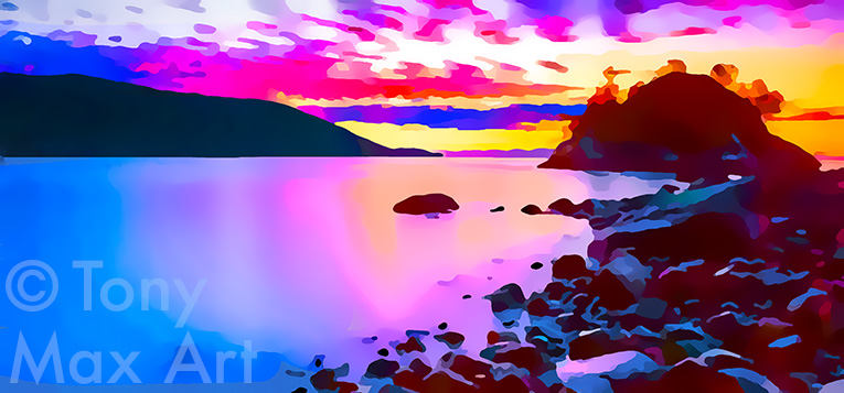 "Coastal Vista 19" – British Columbia art by painter Tony Max
