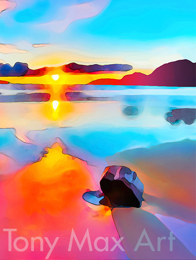 "Coastal Vista 23" –  B. C. coastal art prints by artist Tony Max