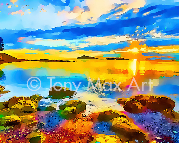 "Coastal Vista 27" -  British Columbia coast art prints by artist Tony Max