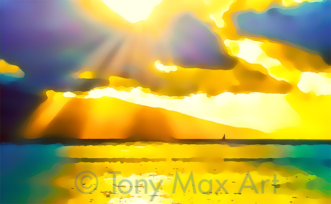 "Coastal Vista 28" – British Columbia paintings by Tony Max
