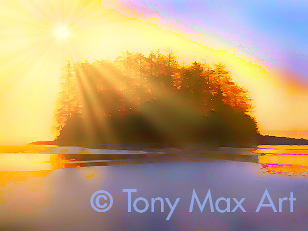 "Coastal Vista 29" –  B. C. coastal art prints by artist Tony Max