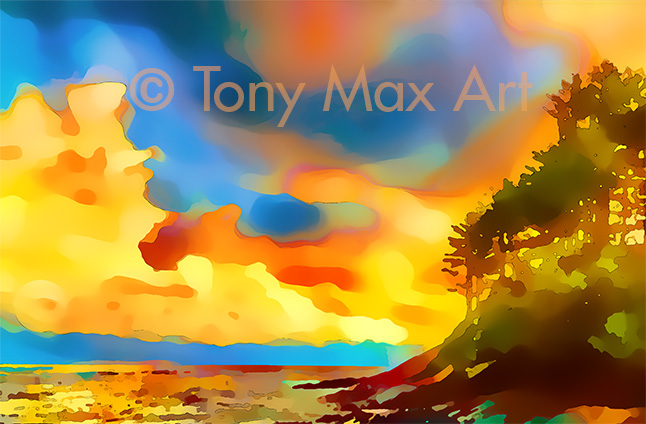 "Coastal Vista 30 – Horizontal" – Britisih Columbia art by artist Tony Max