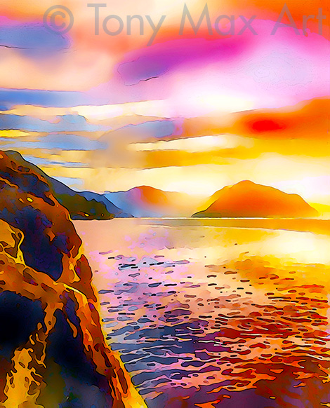 "Coastal Vista 31 – Vertical" – British Columbia art by artist Tony Max