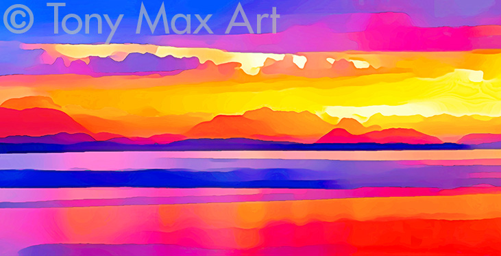 Coastal Vista 32 – Horizontal" – Canadian landscape art by Tony Max