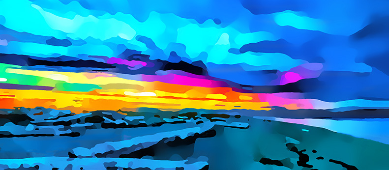 "Coastal Vista 33 – Panorama" – contemporary BC art by artist Tony Max