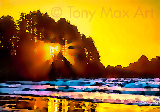"Coastal Vista 34" - British Columbia coastal paintings by painter Tony Max