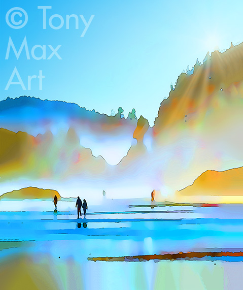 "Coastal Vista 36 – Vertical" – Canadian landscape art by artist Tony Max