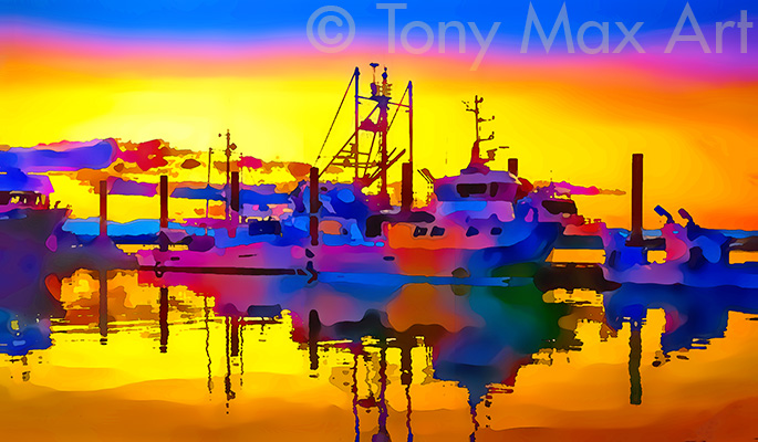 "Coastal Vista 42" – marine art by artist Tony Max