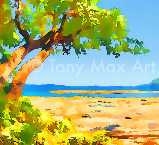 "Coastal Vista 5 – Almost Square" – British Columbia art by artist Tony Max