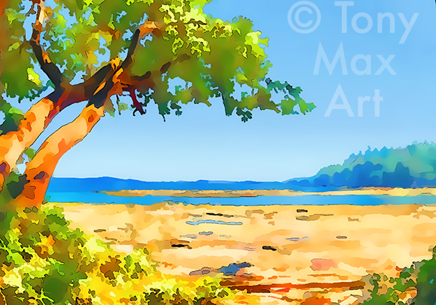 "Coastal Vista 5 – Simple" - British Columbia paintings by painter Tony Max
