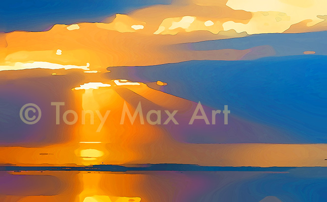"Coastal Vista 58" -  Canadian ocean art prints by artist Tony Max