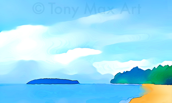 "Coastal Vista 6 – Detail – Simple" – British Columbia art by Tony Max