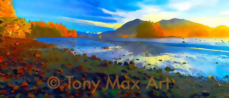 "Coastal Vista 63" - B. C. coastal art prints by artist Tony Max