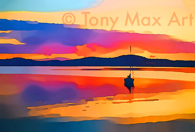 "Coastal Vista 64"  - British Columbia paintings by artist Tony Max