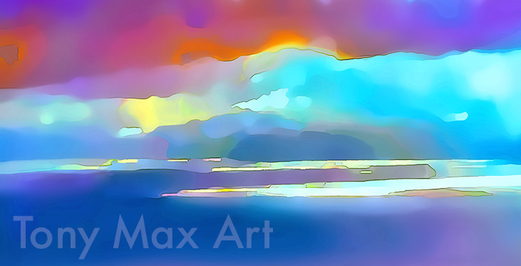 "Coastal Vista 65 – Closeup" – West coast art by artist Tony Max