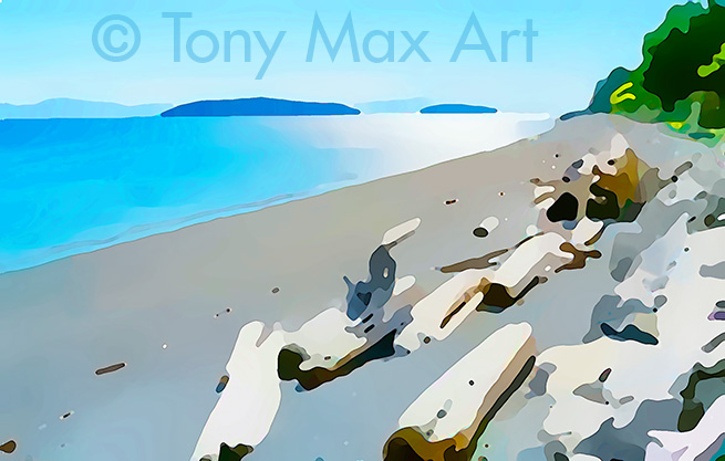 "Coastal Vista 66" – Sechelt, B.C. art by artist Tony Max