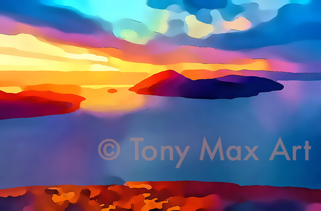"Coastal Vista 67" – British Columbia.landscape paintings by artist Tony Max