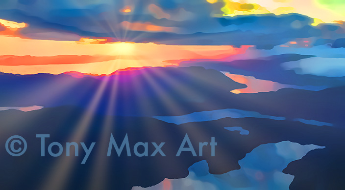 "Coastal Vista 99" - British Columbia landscap art by artist Tony Max