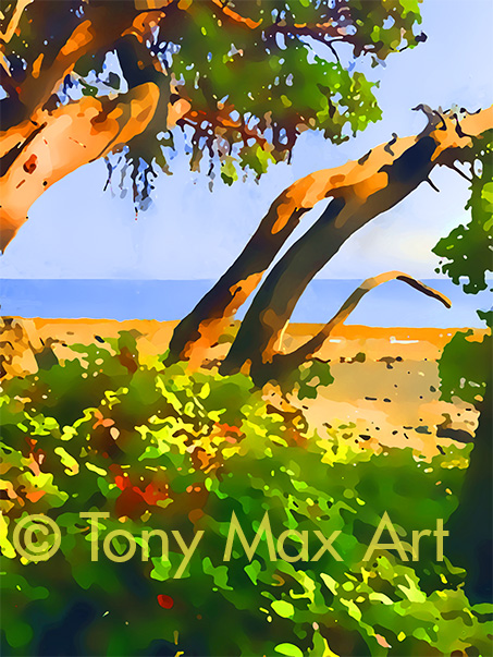 "Coastal Vista 2 – Vertical" -  British Columbia canvas inkjet art prints