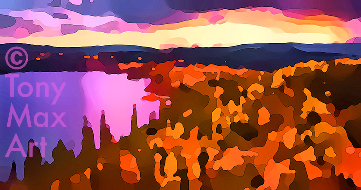 "Fall Landscape 1" – British Columbia prints by artist Tony Max