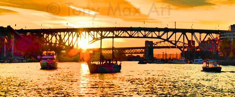 "False Creek – Amber" – False Creek art by artist Tony Max